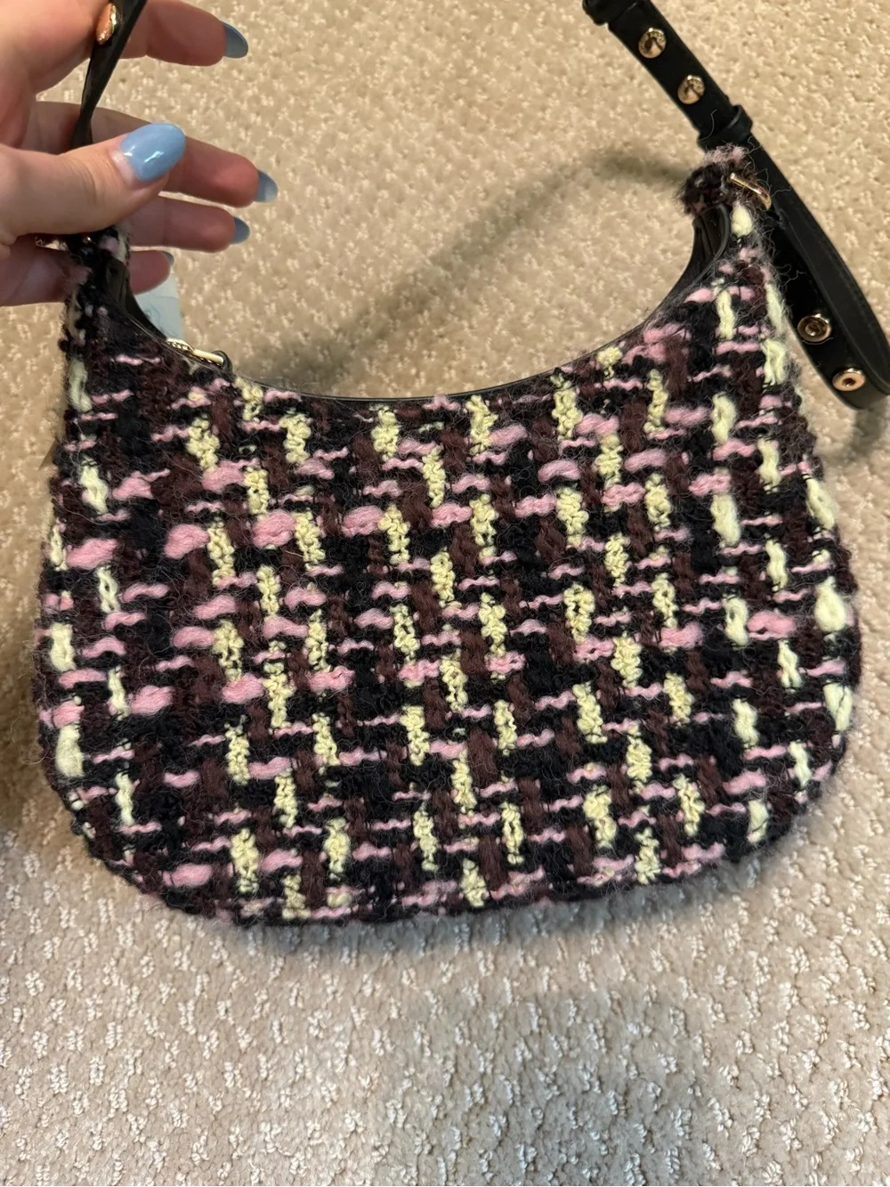 New! NEW Tory Burch Emerson Tweed Shoulder Bag